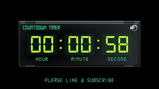 58 SECONDS TIMER - 1080p - COUNTDOWN TIMER