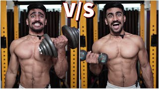 "High Reps" v/s "Low Reps" !! Which is better ?🔥🔥🔥 #HeavyORLight #musclebuilding #yourfitnesstories