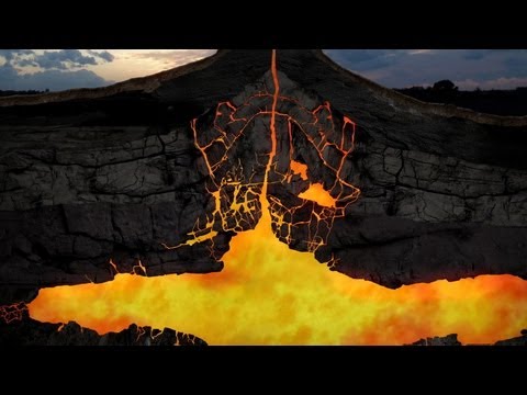 What happens when magma cools and hardens?