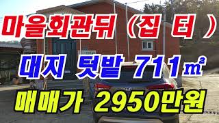 시퀀스 02 1집터대지회관뒤(물건번호134)집터711㎡/매매가 2950만원