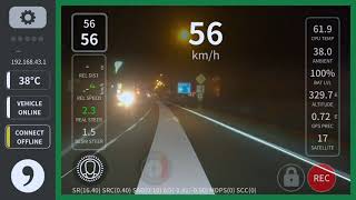 650km Comma.ai OPENPILOT timelapse (4x speed, 7:15hrs night drive) | Kia e-Niro