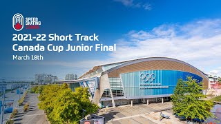 Speedskating Canada Cup Junior Final - March 18 | Richmond Olympic Oval