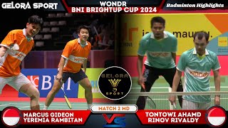 Legend memang BEDA ! Gideon/Rambitan vs Tontowi/Rinov | BNI BrightUp Cup 2024