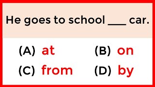 20 Grammar Quiz ✍️ | Preposition Quiz | If you score over 95% on this quiz, you are FANTASTIC!