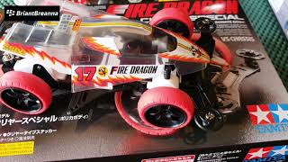 UNBOXING TAMIYA mini 4WD, FIRE DRAGON, CLEAR SPECIAL (polycarbonate body), MANTAP