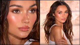 "Sun-kissed" Glowy Makeup Tutorial using all TARTE Products!