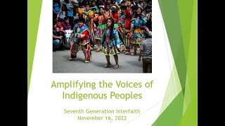 Amplifying the Voices of Indigenous Peoples