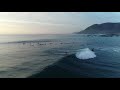 surfing sunrise（surfin tebiro Ⅲ） 奄美大島 手広海岸（ドローン空撮 4k）