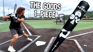 Hitting with the 2022 DeMarini The Goods 1-piece | BBCOR Baseball Bat Review