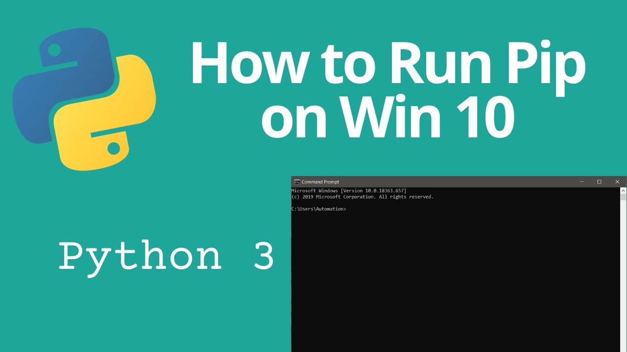 How To Run PIP Install From Windows 10 Command Prompt To Install Python ...