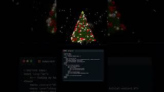 Merry christmas tree! animation using HTML,CSS and JavaScript. #coding #webdevelopment