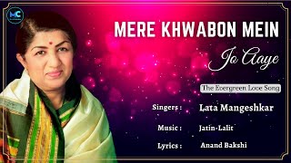 Mere Khwabon Mein (Lyrics) - Lata Mangeshkar #RIP |Shah Rukh Khan, Kajol| DDLJ| 90's Hits Love Songs