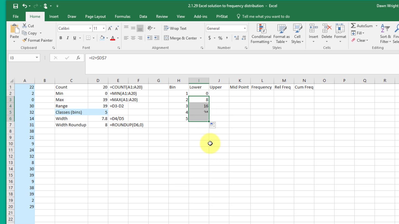 How To Create A Frequency Distribution Using Basic Excel - YouTube