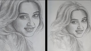 Girl Face || girl face sketch || pencil drawing 3d ||