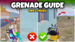 HOW TO BE A PRO IN GRENADE 💣 IN BGMI/PUBG BEST TIPS \u0026 TRICKS TO IMPROVE BY MEW2