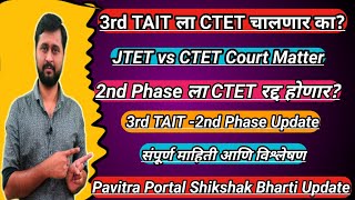 3rd TAIT ला CTET चालेल का?|Jharkhand TET vs CTET Court Matter|Shikshak Bharti Update