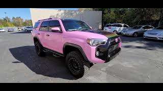 2021 Toyota 4 Runner wrapped in Gloss pink