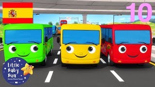 Canciones Infantiles | Diez Autobuses | P. 4 | Dibujos Animados | Little Baby Bum en Español