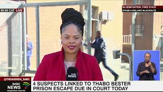 Thabo Bester saga I 4 suspects linked to Thabo Bester prison escape due in court