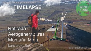 TIMELAPSE WITHDRAWAL OF MOUNTAIN MINE WIND FARM