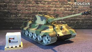 Henglong King Tiger Tank With FPV, Barrel Smoke And Flash, 360 Turret, Metal Tracks And Metal Wheels