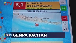Gempa 5,1 SR Guncang Pacitan, TIdak Berpotensi Tsunami - BIP 23/04