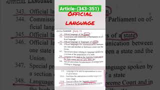 ARTICLE 343-351---  OFFICIAL LANGUAGES