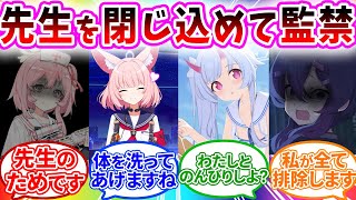 過労で倒れた先生を縛って監禁してお世話するブルアカキャラの反応【ブルーアーカイブ/ブルアカ/反応集/まとめ】