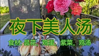 夜下美人汤（食材：昙花，鸡蛋，紫菜，鸡汤）