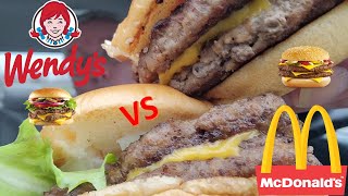 Wendy's Vs McDonalds - Dave's Double VS Double Quarter Pounder With Cheese. Which Tastes Better?