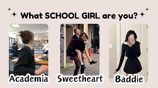 What type of SCHOOL GIRL are you?✨🤍Aesthetic quiz