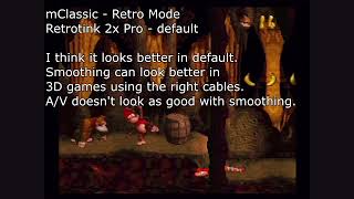 SNES mClassic and Retrotink 2x Pro (using A/V) with Donkey Kong Country