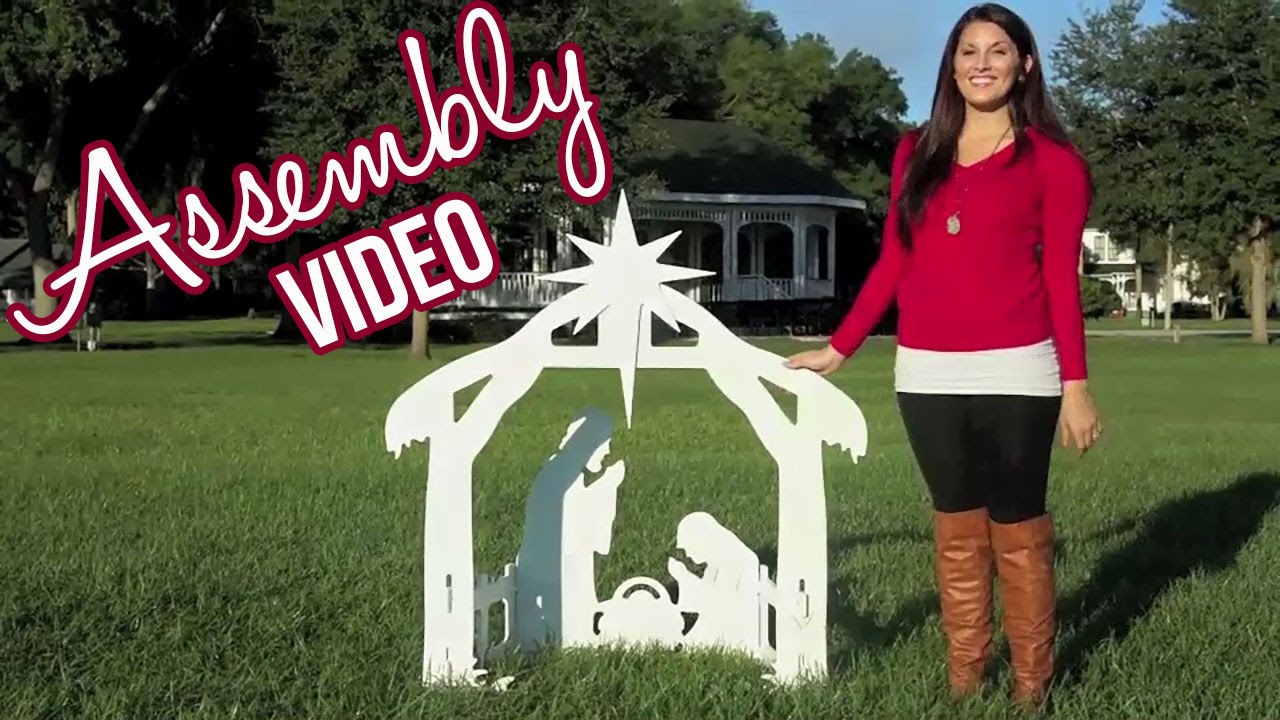 Outdoor Nativity Sets Assembly Video Youtube