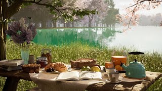 Escape to Serenity: Relaxing Spring Nature Sounds of a Picnic by the Lake