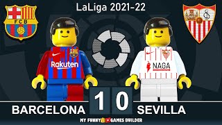 Barcelona vs Sevilla 1-0 • LaLiga 2021/22 • Goles y Resumen + All Goals Highlights in Lego Football