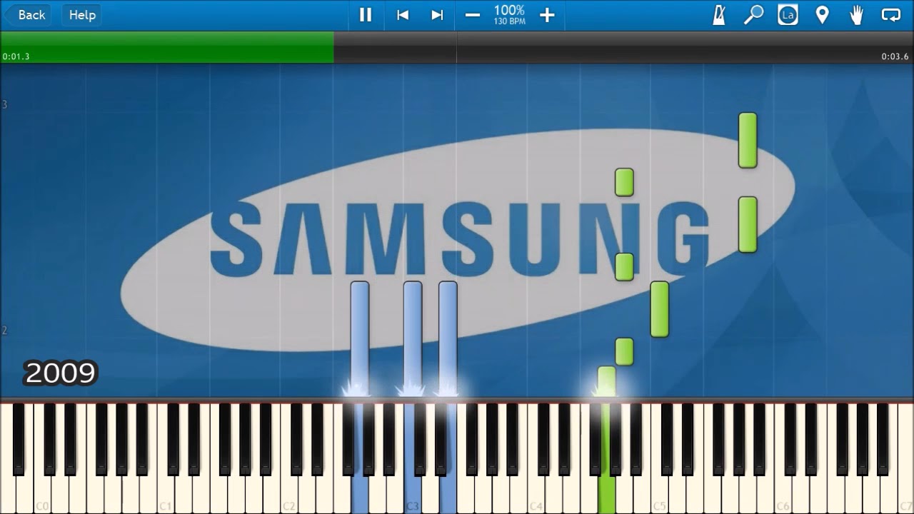 Samsung Mobile Startup Shutdown Sounds In Synthesia Criar Apps
