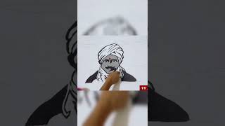 Mahakavi Bharathiyar Rangoli art | Independents day / Republic day Special Rangoli art #shorts