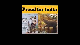 Double Oscar for India #naatunaatu #rrr #oscars #best_originalsong #bestdocumentary