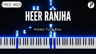Heer Ranjha Piano Tutorial Instrumental Cover | Ringtone | Karaoke