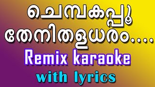Chempakapoo thenithaladharam Remix karaoke with lyrics