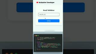 How to Work Email Validator HTML CSS #coding #shorts #tutorial