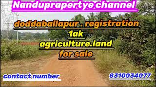 1ak agriculture land doddaballapur registration janrle prapertye for sale #realestate#karnataka