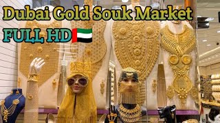 OMG! The Best DUBAI GOLD SOUK MARKET ONLY WALKING NO TALK Ever!