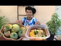 Chef  Ny cook hotpot noodle and eat with sweet mango- Cooking with chef Ny.