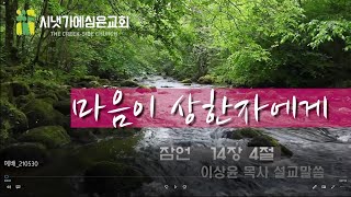 '마음이 상한자에게' 시냇가에심은교회 이상윤목사 설교말씀