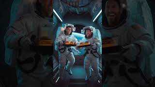 Messi and Ronaldo’s Space McDonald’s Adventure! #shorts