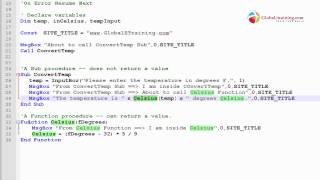 VB Scripting - Using Procedures - Part 3