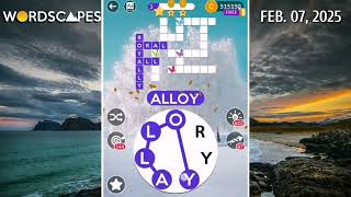 Wordscapes Daily Puzzle February 7, 2025 gameplay | Answers | Solution