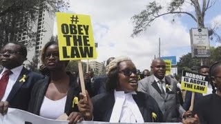 Protesta en Kenia para pedir al Gobierno que respete la ley