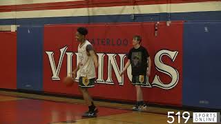 Shalom Anyikwa wears a retro Jordan jersey during the WCSSAA dunk competition